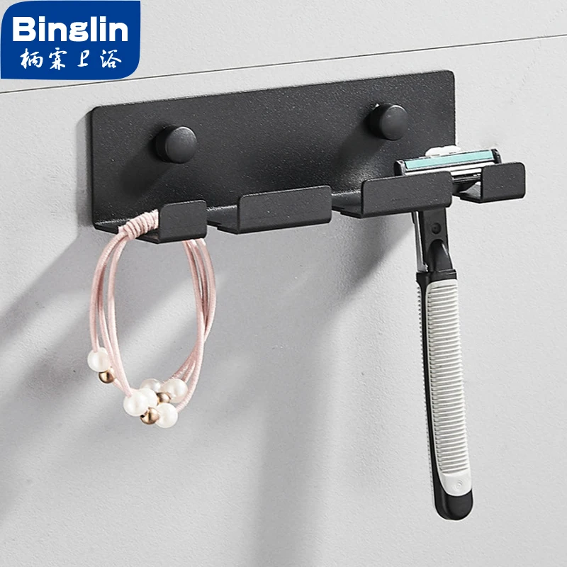 BINGLIN Kitchen Power Cord Plug Holder Hook Punch-free Rack Wall-Mounted Stainless Steel Multi-function Bracket