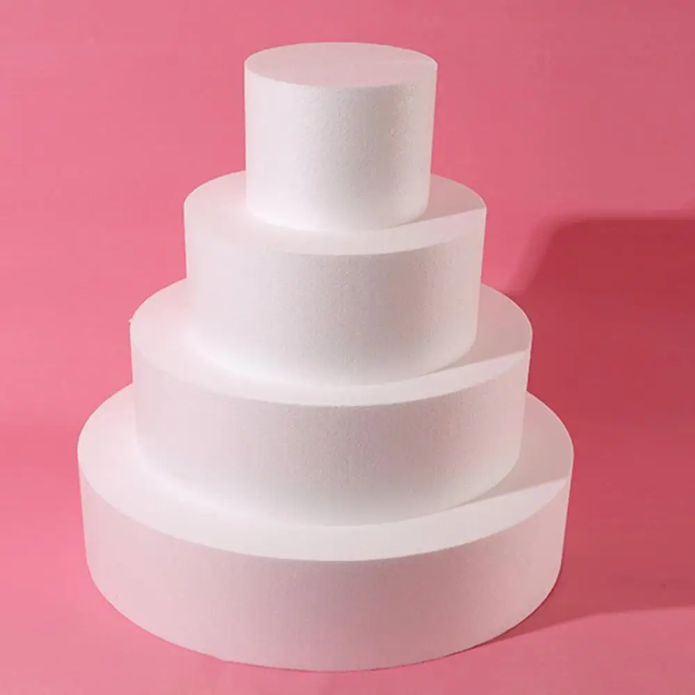 10/12/14/16 Inch Round Foam Cake Dummy Sugarcraftes Flower Decor Practice Model