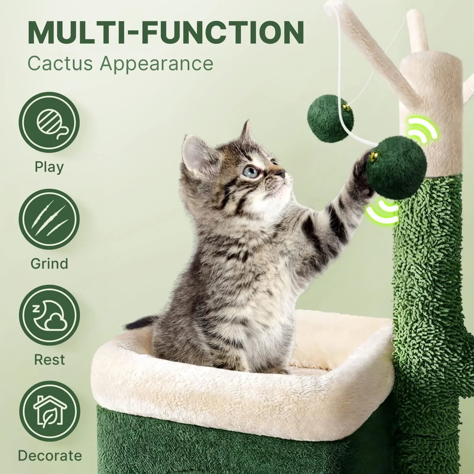 Cat scratching board sisal toy integrated wear-resistant non-chip vertical cat scratching column scratcher claw board climbing - view 3
