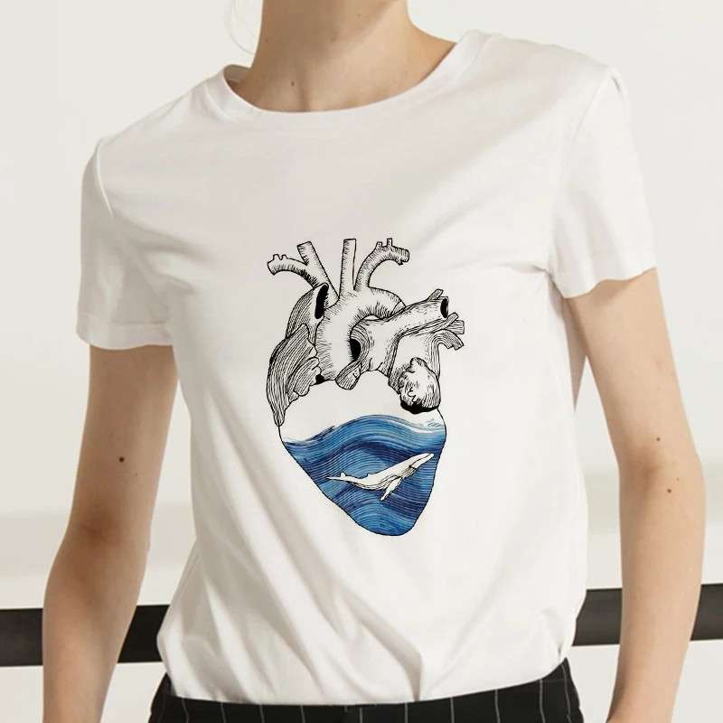 2019 New summer T shirt Women Van Gogh Art Oil Painting t-shirt Fashion tshirt female Harajuku aesthetics Tees Tops clothing