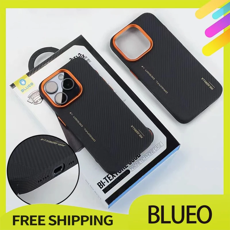 

Blueo 600d Max Case Iphone 15 Pro Shell With Magnetic Metal Camera Ring Wrapped Edge For Iphone 15 Pro Customization Case Gift