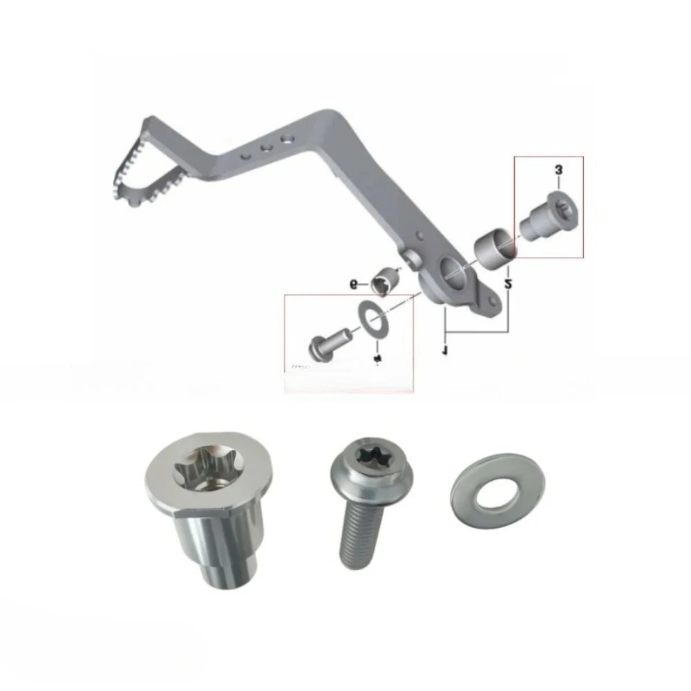 For BMW R1200 R1250GS/R/RT/RS ADV Motorcycle Parts Genuine Brake Lever Gear Sleeve Fixing Screw 3pcs A Set Universal