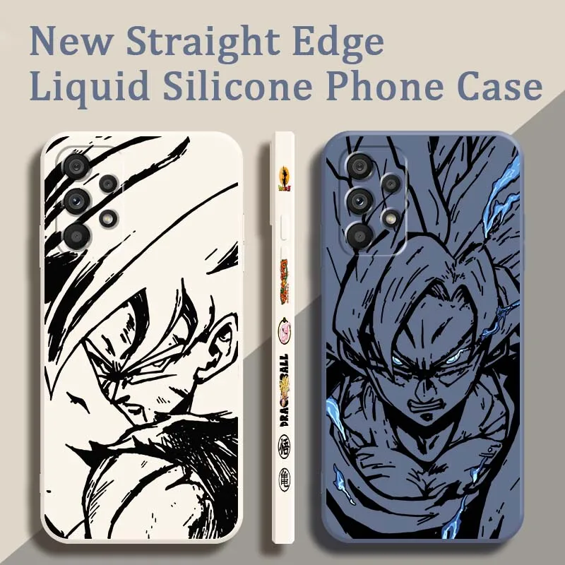 

Anime D-Dragon Ball Cool Phone Case For Samsung Note 20 Ultra A04 A05 A13 A15 A14 A12 A22 A23 A25 A42 5G Liquid Left Rope