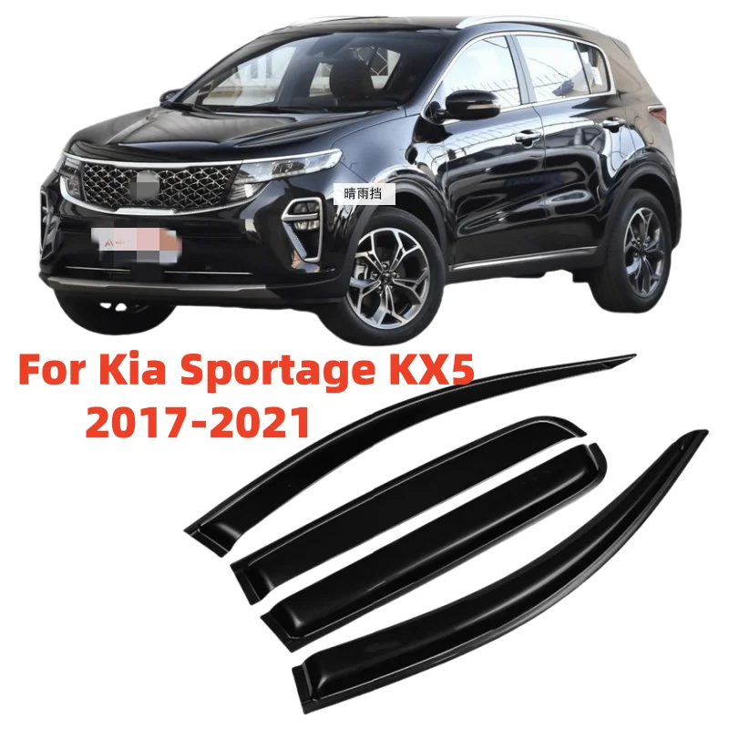 Car Styling For Kia Sportage KX5 2017-2021 Window Visors Rain Guard Side Vent Deflector Weathershield Moulding Cars Accessories