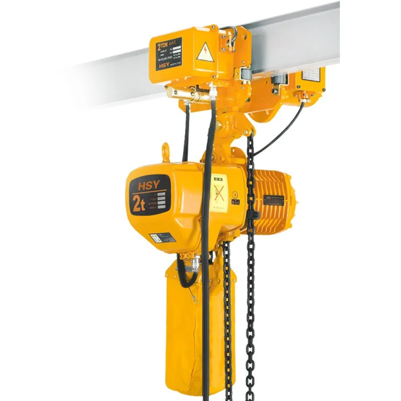 2Ton Travelling Chain Lifting Hoist Crane Winch For Workshop Construction Cargo Material Lifting Loading Unloading Field Work