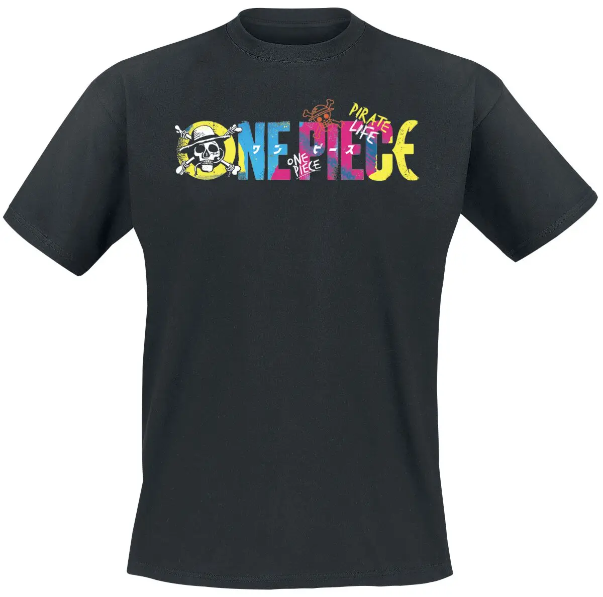 Camiseta de cómic clásico de One Piece, ropa deportiva retro de manga corta para parejas, para hombre y mujer, de verano, con estampado de la vida pirata.
