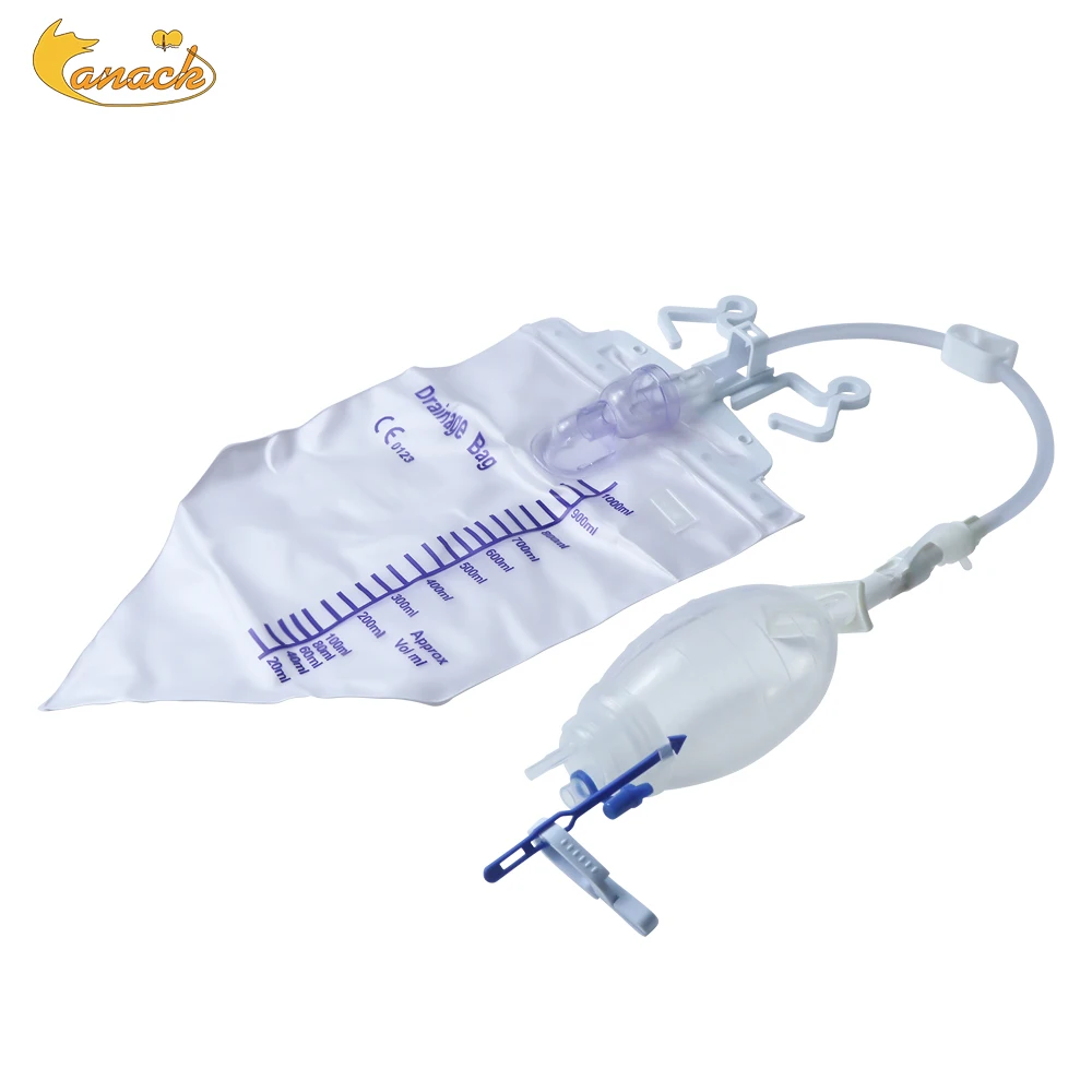 

Under Drain Silicone Suction Reservoir With 1000ml Drainage Bag Sterile Disposable Veterinary Equipment Pet Wound drainage