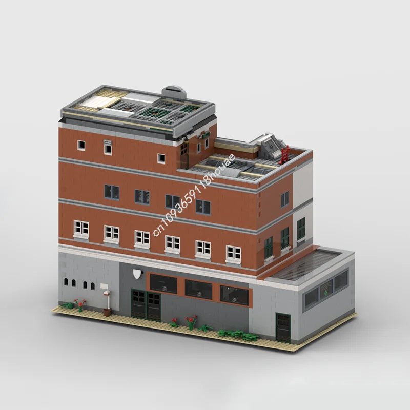 4710개 MOC 모듈러 학교 역방향 코너 모델 블록 크리스마스 선물 조립 장난감 DIY 창의적 교육