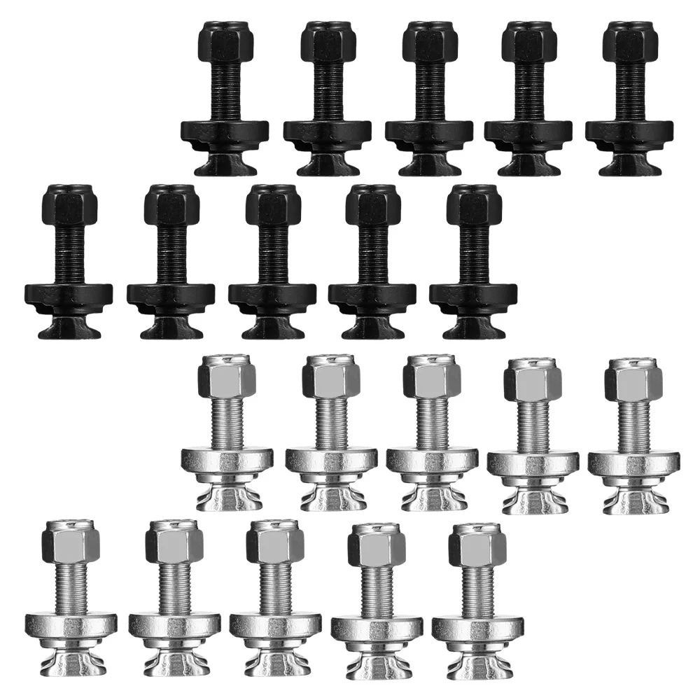 For various Truck Bed or Trailer Cargo Control Carbon Steel L Track Threaded Bolt Double Stud Fitting Hook Tie Down Rope Kit