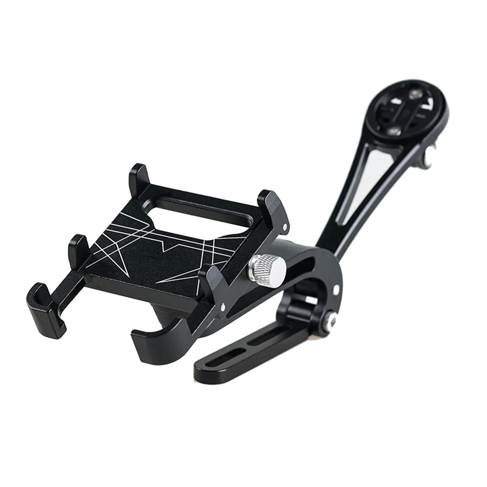 Alloy Bicycle Handlebar Mount For Phone And Light, Compatible With For Garmin Devices, Black Bike Computer Bracket Extension