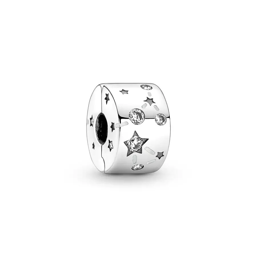 Fit Original Silver 925 Europeans Bracelet Jewelry Sparkling Row Clip、Butterflies Clip、Herbarium Cluster Safety Chain Charm Bead image 2