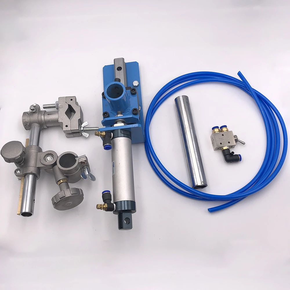 Adjustable Steel Pneumatic Cylinder Stroke Torch Holder with Welding Turntable Accessories Clamp and Slide Rail