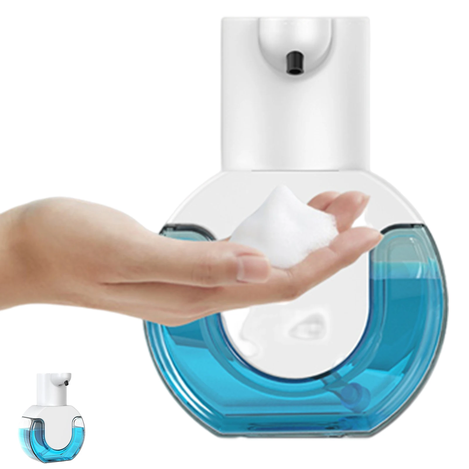 420ml USB Rechargeable Soap Dispenser IPX5 Waterproof Detergent Electric Hotel ABS Plastic Foaming Shampoo Infrared Induction