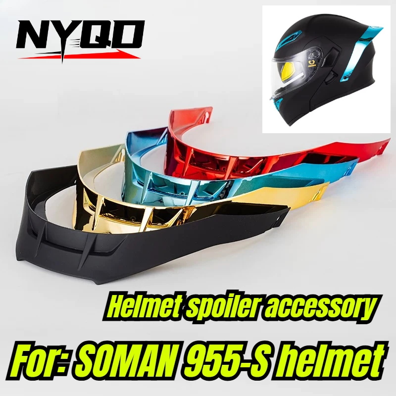 Helmet Spoiler Decorative Wing Non‑Destructive Installation For SOMAN SM955‑S