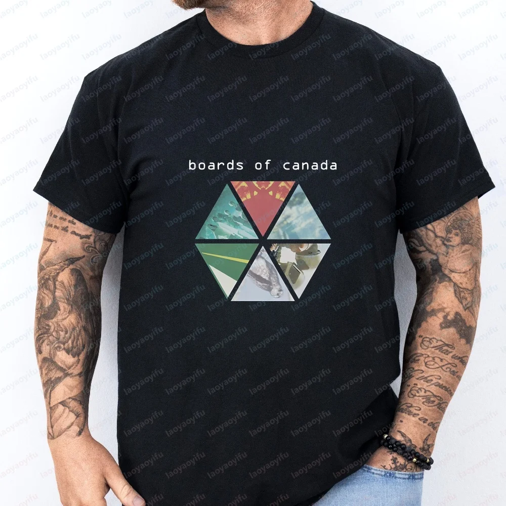 Boards of Canada Printed T-shirt - BoC Top - Trendy Short-sleeved Shirt Suitable for Both Men and Women - Comfortable T-shirt