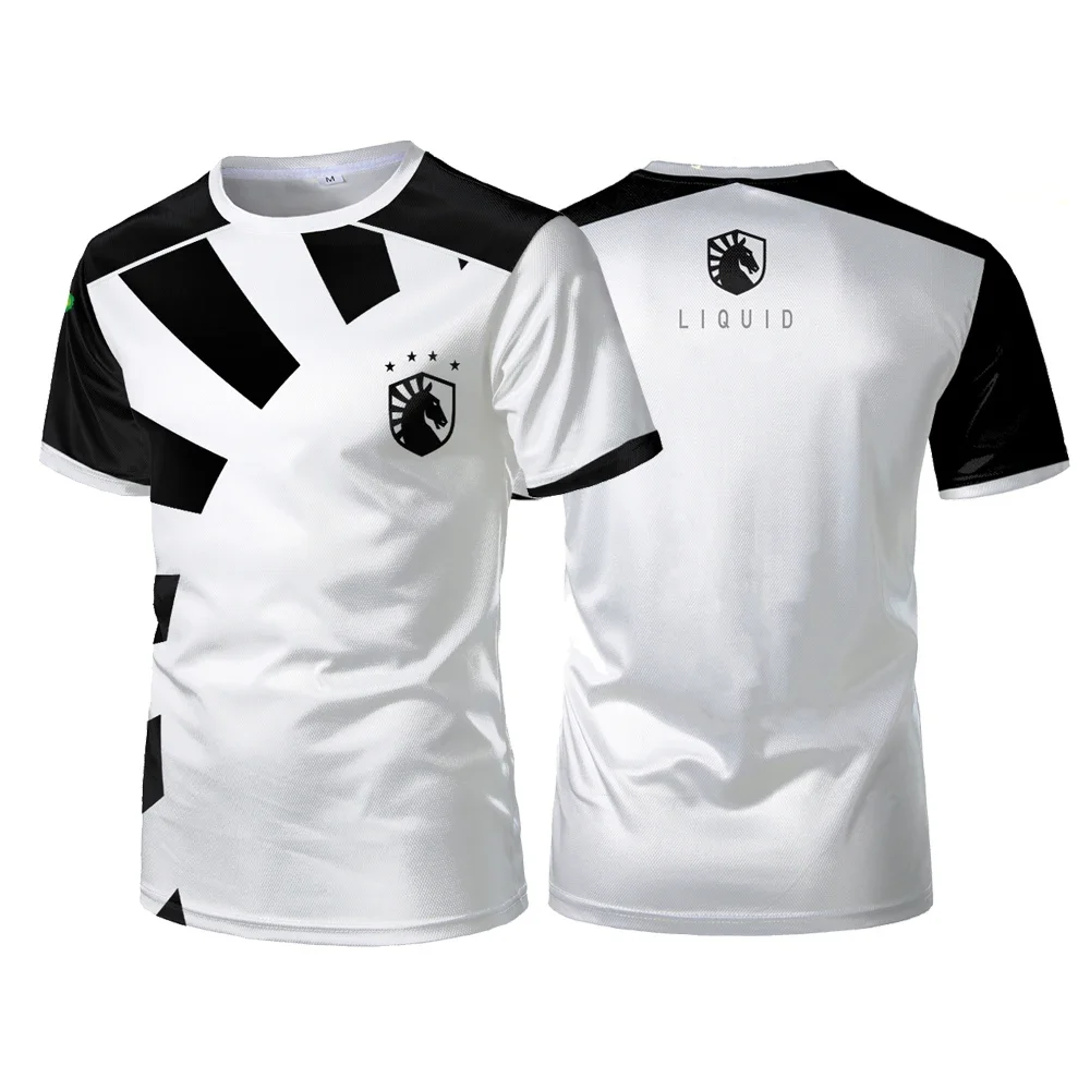 زي فريق الفريق السائل CS:GO E-sports المنافسة التدريب الدعاوى الرجال تي شيرت رياضي تنفس عادية المتضخم بلايز تيز #5