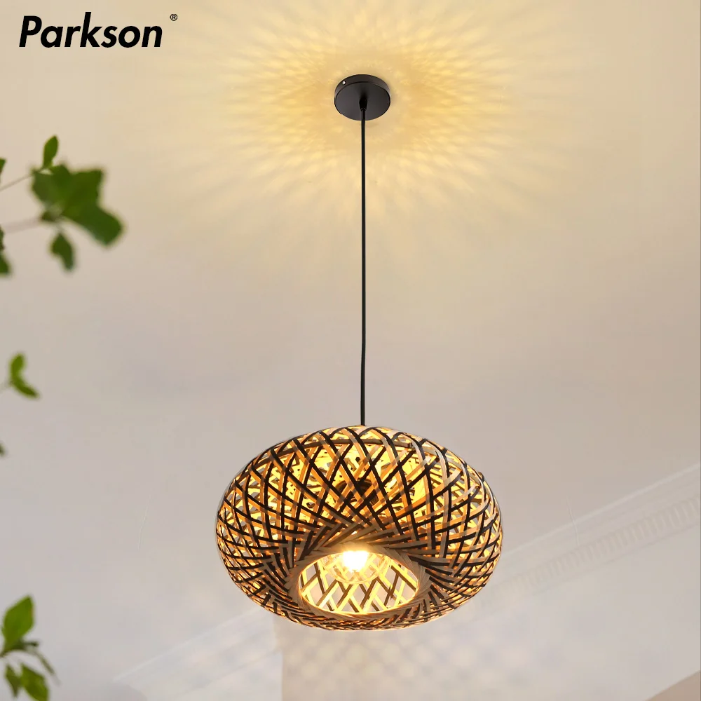 

Бамбуковый подвесной светильник, подвесной потолочный светильник, блестящая люстра, подвесной светильник, ресторан, декор для столовой, внутреннее освещение