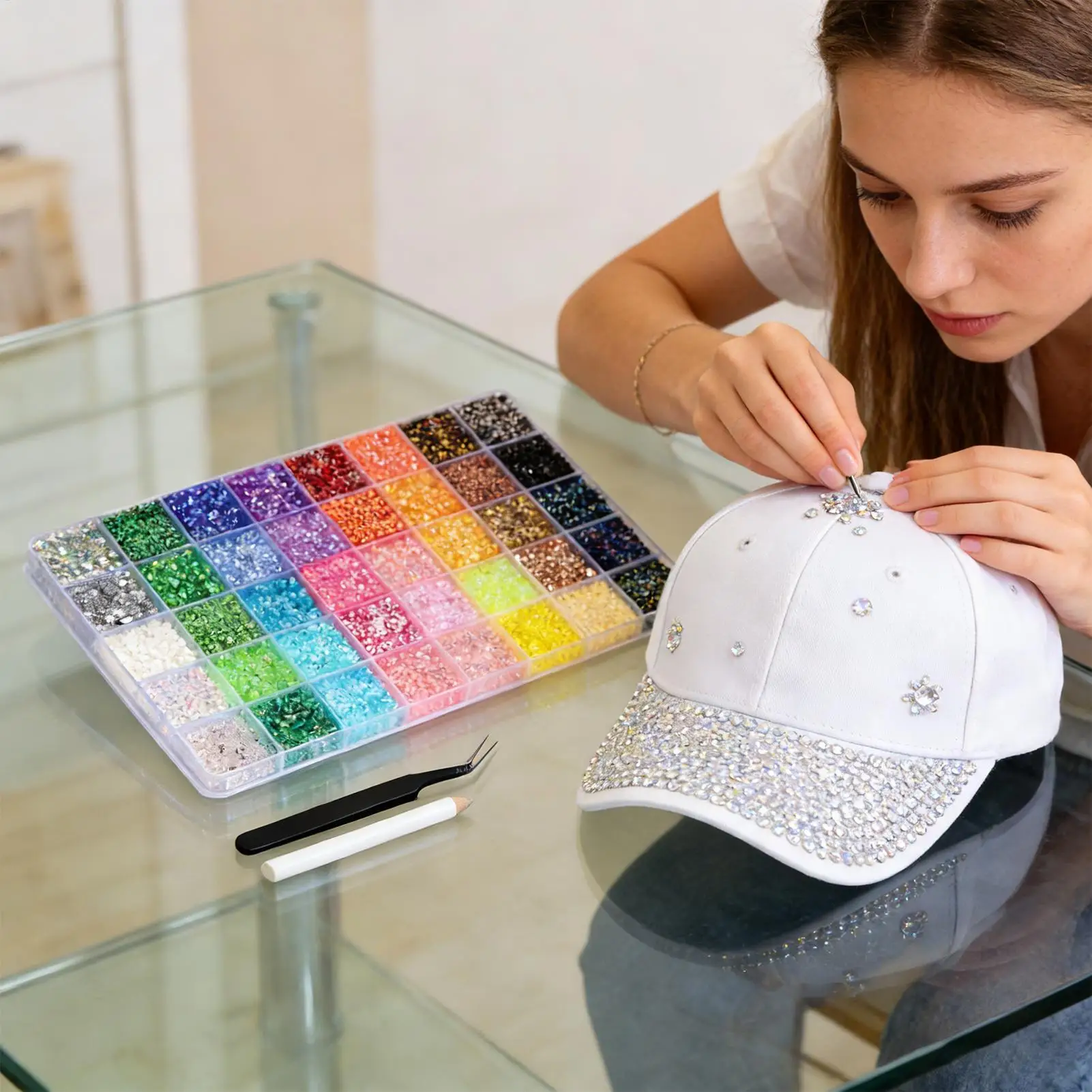 

Стразы для рукоделия, 40 цветов, 3 мм, 32000 штук, набор украшений Jelly Gems, аксессуары для макияжа, украшения для обуви, маникюра, рукоделия