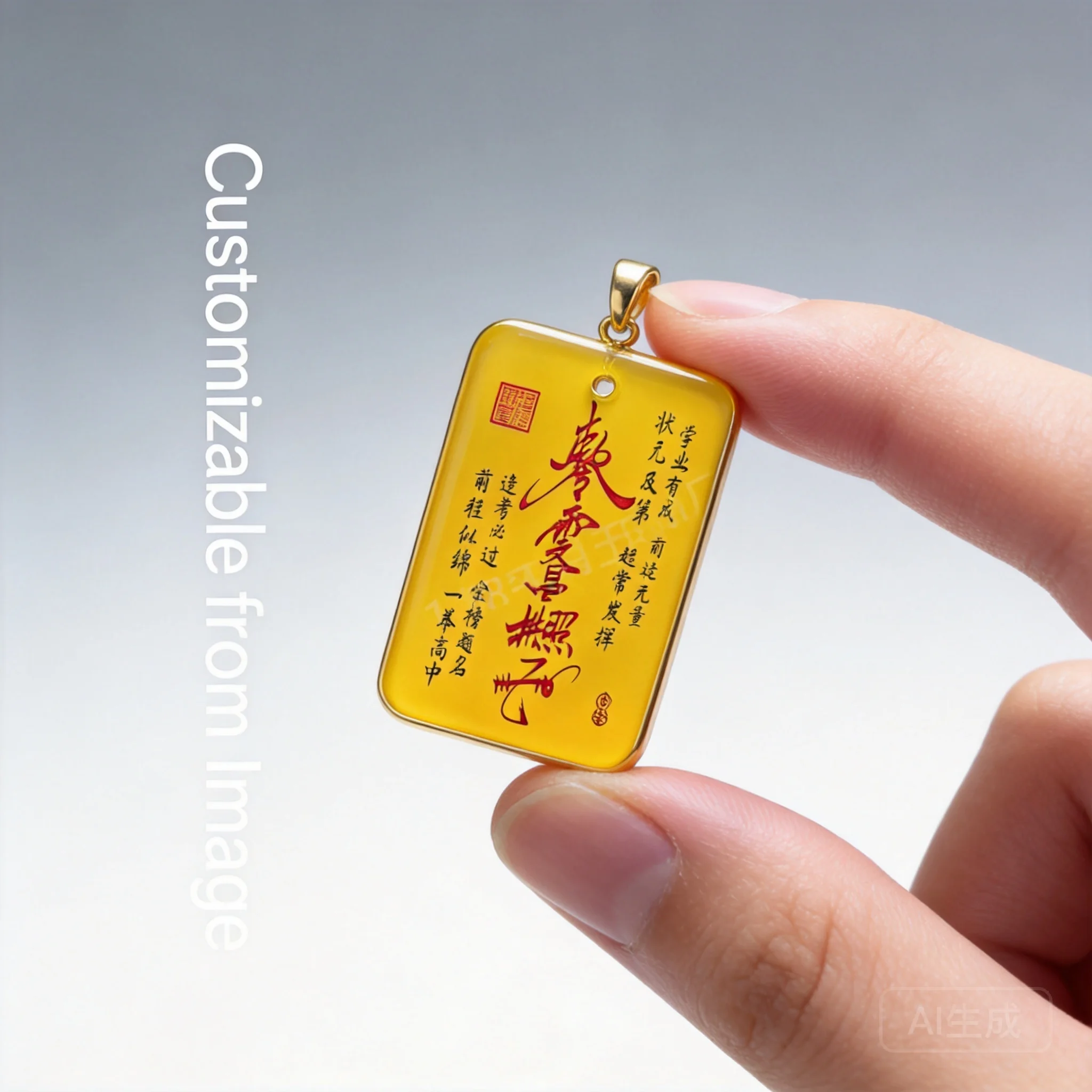 

Chinese Style Yellow Chalcedony Agate Taoist Amulet Pendant Unisex Vintage Lucky Blessing For Exam Success Fortune Good Luck Spi