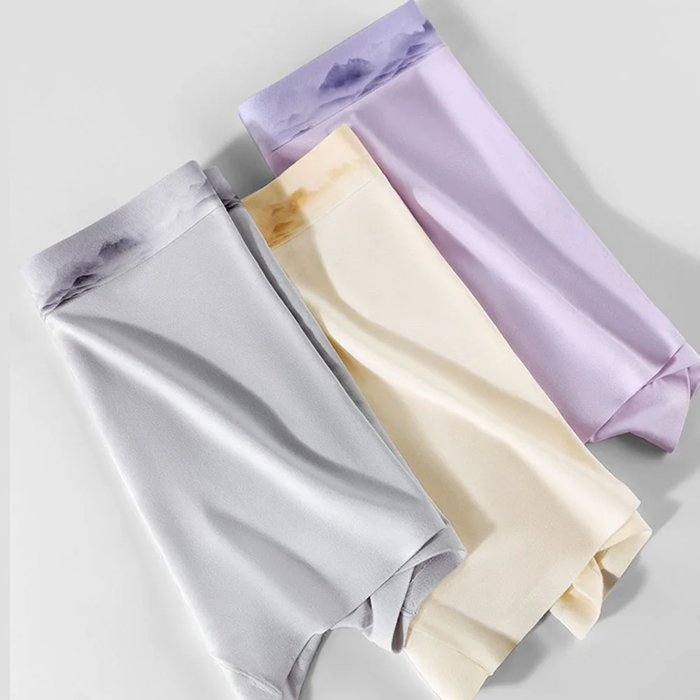 

Мужские бесшовные трусы-боксеры большого размера, свободные трусы-шорты с анатомическим мешочком, модная мужская одежда