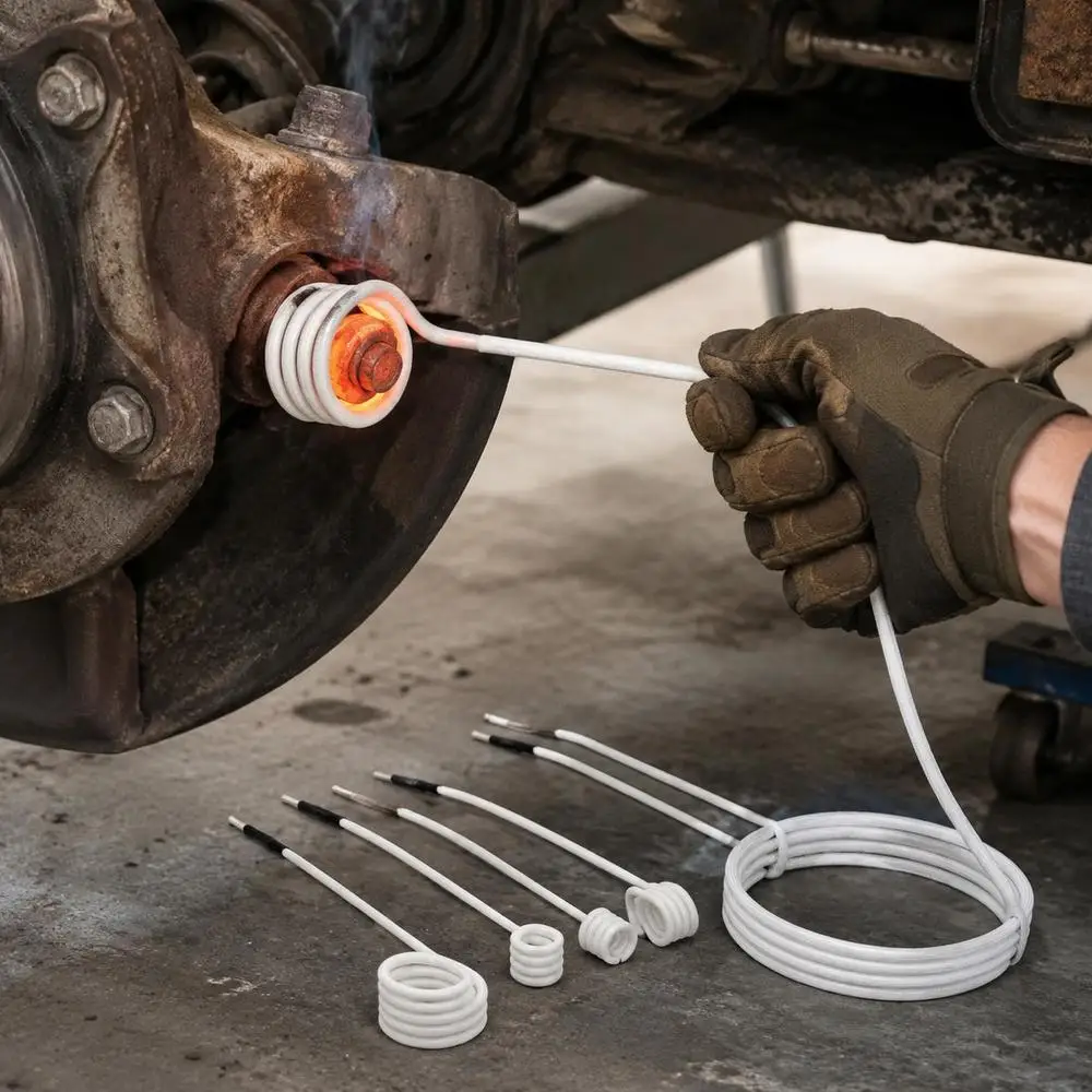 Induktionsheizspulen-Sets, magnetisches Mini-Induktionsheizgerät-Set, flammenloses Heizzubehör (8-teiliges Set), hitzebeständiges Induktionsheizwerkzeug mit Flexibilität