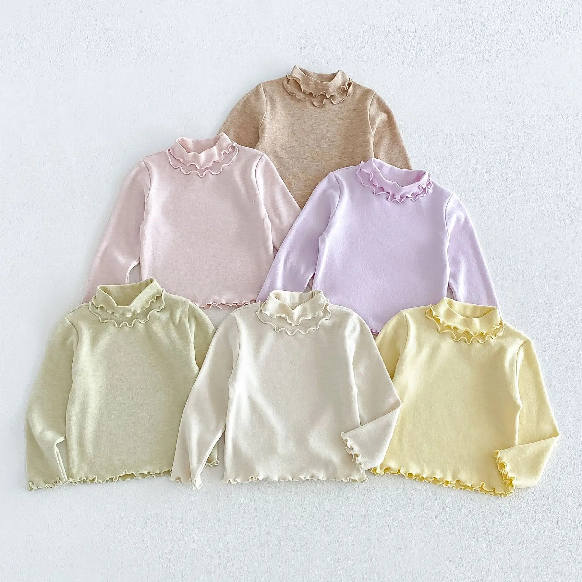 2026 New Winter Girls Thick Half Turtleneck Top | Warm Base Layer Tee | Cute Layering Shirt