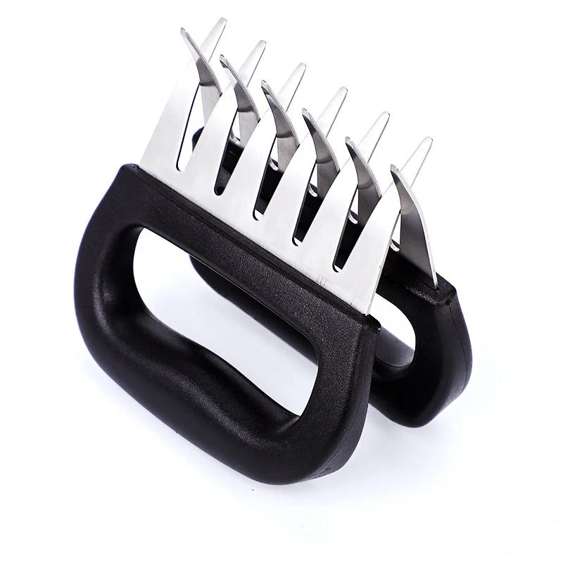 

Stainless Steel Bear Claw Shaped Meat Shredder Strong Sharp BBQ Grill Tool Beech Plastic Handle Heat Resistant Barbecue Forks