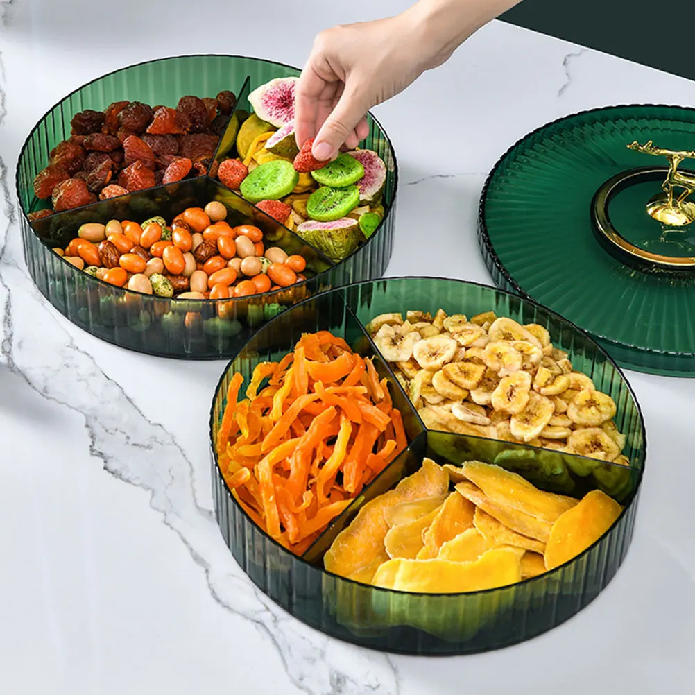 

Snack Dried Fruit Box Household Compartment Tray Nuts Container PP Material Lightweight Storage Box Decorative Case Bowl