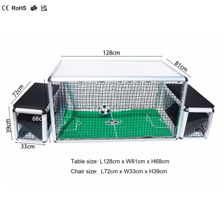 Indoor Parent-child Interactive Double Table Titanium Aluminum Alloy Frame Subsoccer Football Table For Kids Or Adults Portable