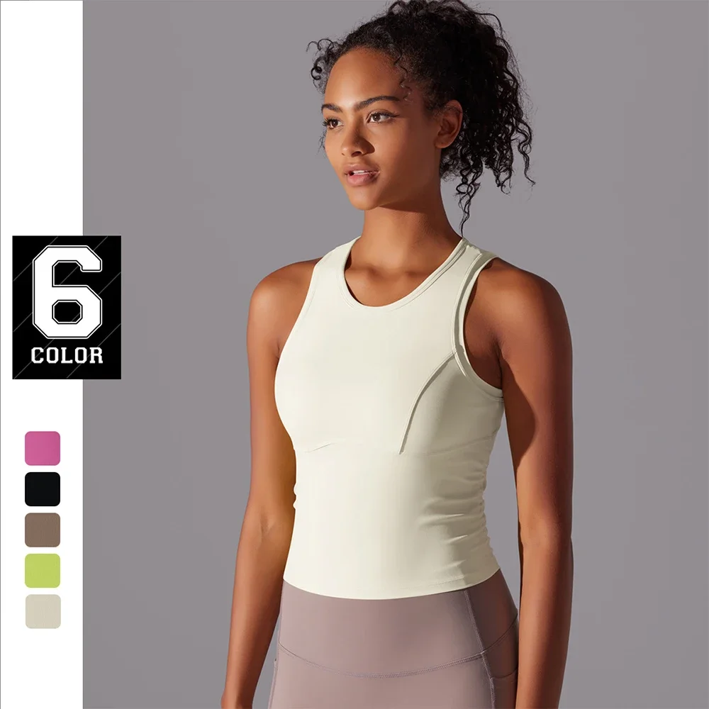 

Professional Women's Beautiful Back Exercise Running Fitness Breathable Pleated Vest Quick Drying Fitness Suit Sexy Slim Fit Top