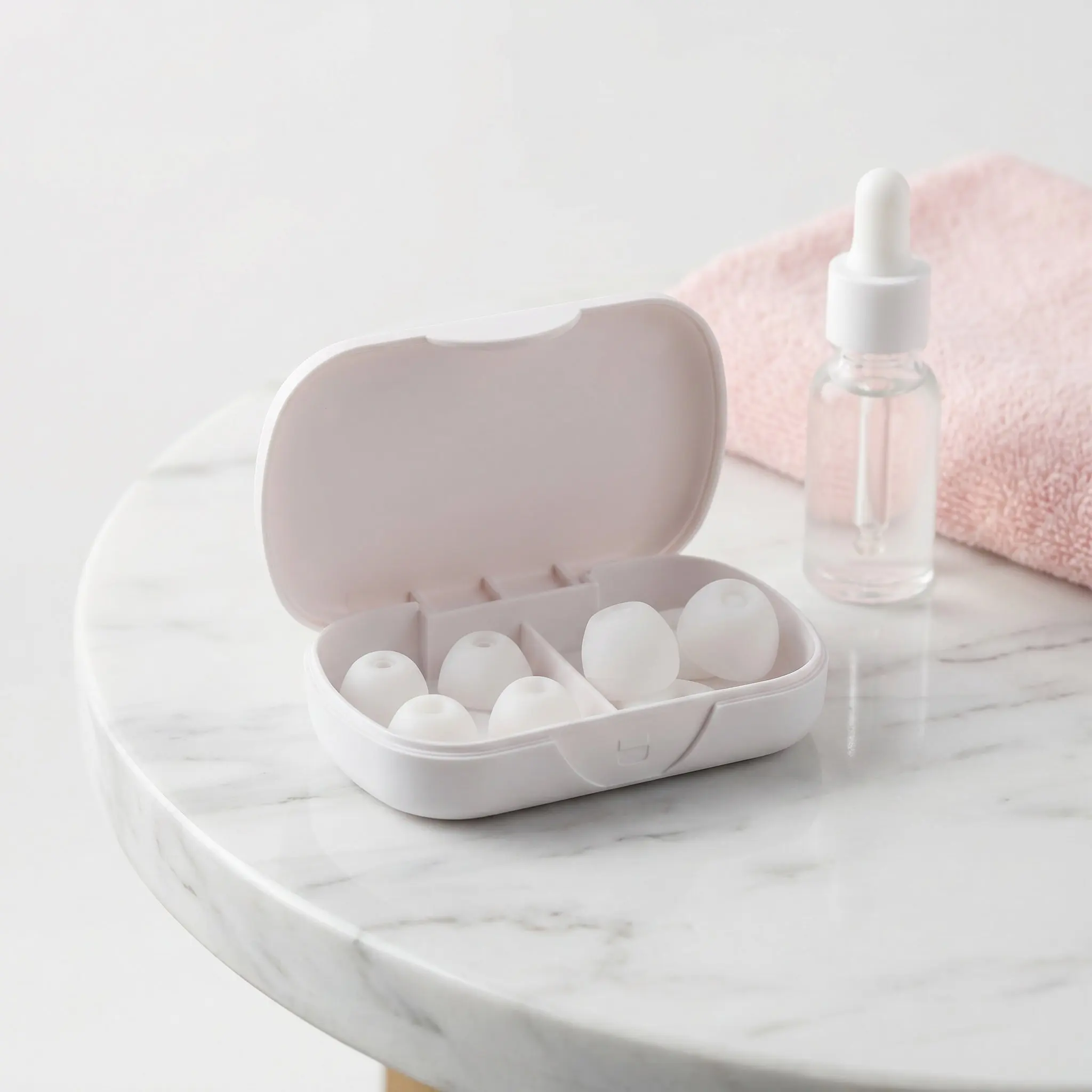 1Set Ear Plugs for Sleeping Noise Reduction Soft Silicone Earplugs for Side Sleepers Snoring Blocking Reusable 45Db Noise