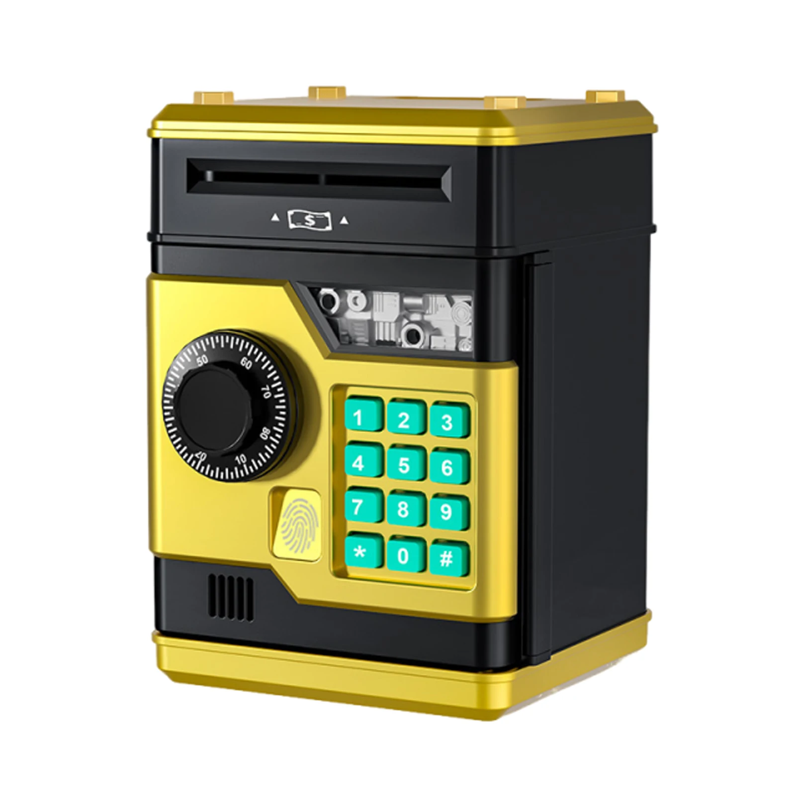 Hucha electrónica para niños, contraseña de huella dactilar, monedero, Mini banco de ahorro, juguetes, moneda en efectivo, lata de cajero automático, regalo de Navidad para niños