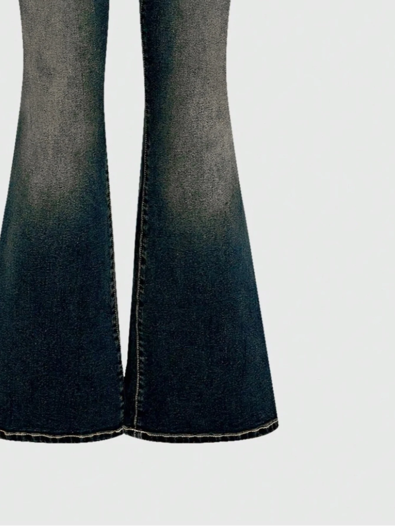 Jeans acampanados voor dames, inferieure acampanada, bordados, Y2K, koeienband, damesbroekjes