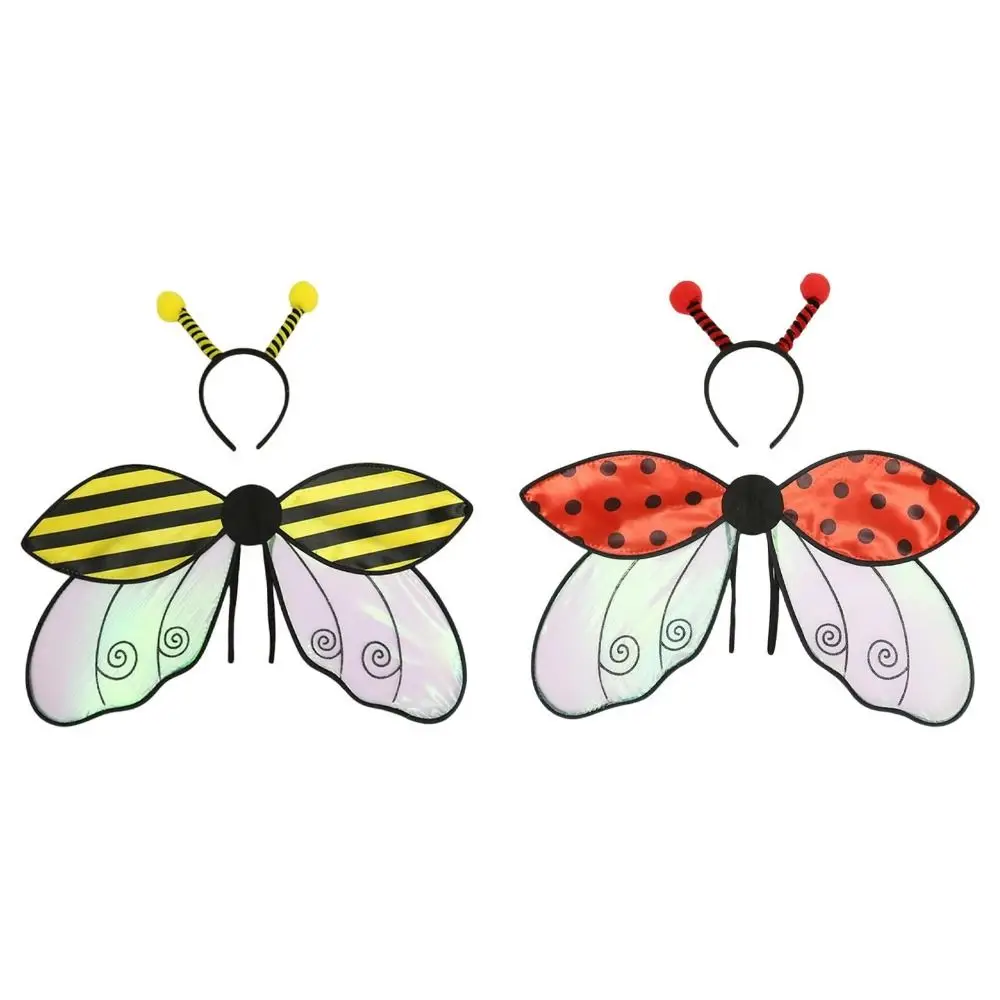 Lightweight Bugs Cosplay Wings Insect Handmade Craft Party Wings Sparkle Elastic Straps Cosplay Fly Wings Halloween Party