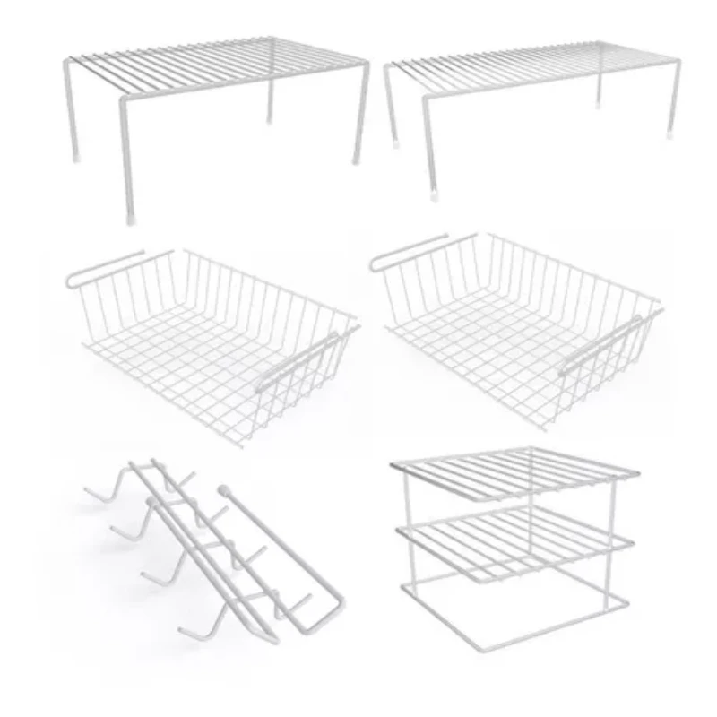 

Комплект для органайзера шкафчик, кухонная чашка, горшок, блюдо, 6 цветов, белый цвет, органайзер, кухонные Органайзеры