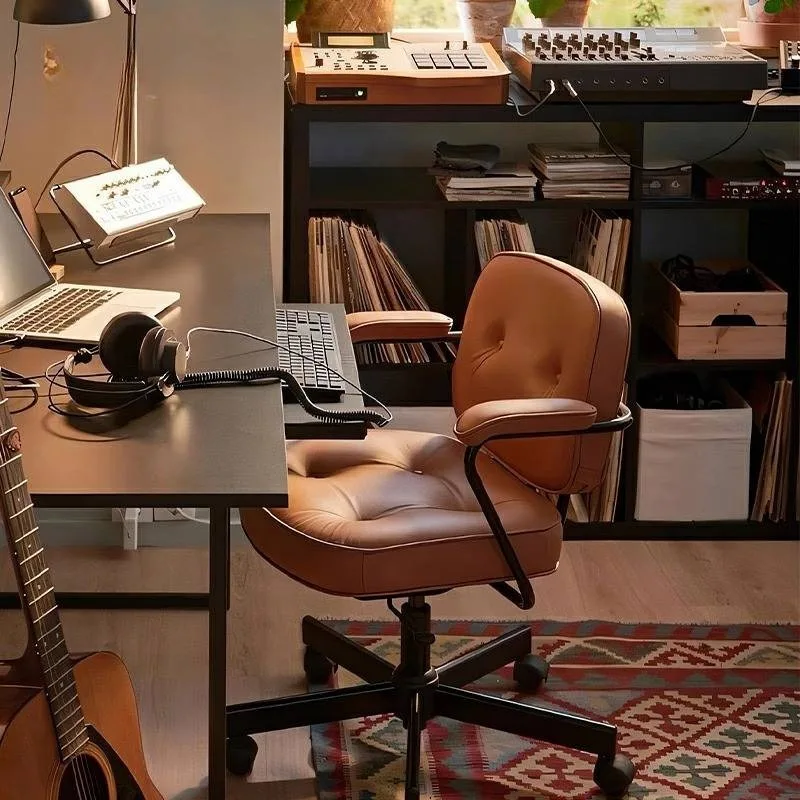 

Регулируемые коричневые офисные стулья, подлокотник, обновленный дизайнерский большой офисный стул, удобная мебель Silla De Escritorio