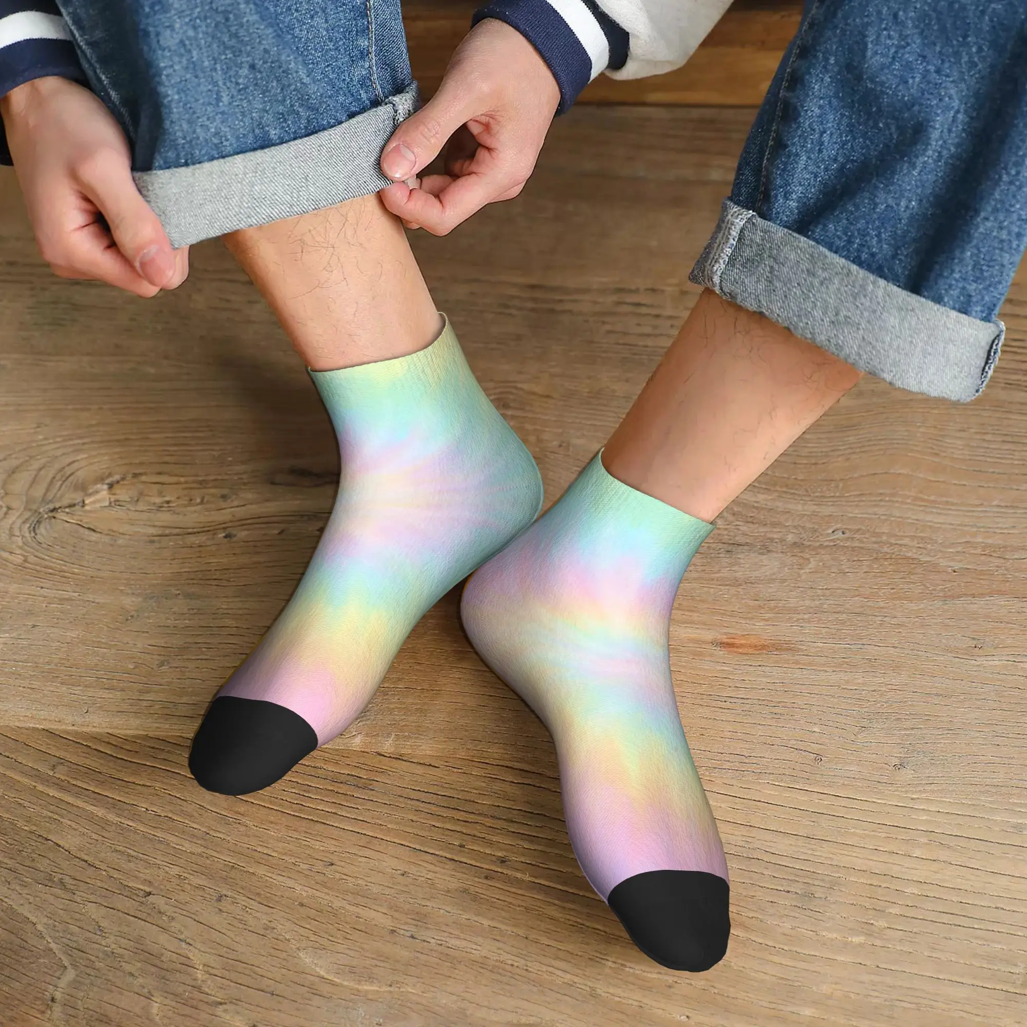 

All Seasons Tie dye pastel wallpaper Socks Harajuku High Quality Sport Middle Tube Socks Soft Fashion Stockings for Men Women