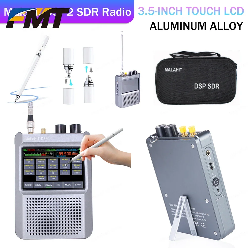 FMT .New Firmware 2.30 Second Generation DSP2 SDR Malachite Radio Receiver 10kHz-380MHz 404MHz-2GHz Stereo Radio Adjustable Filt