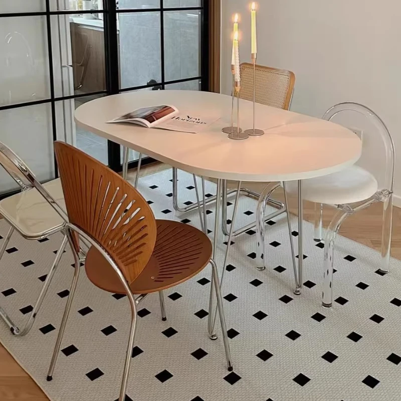 Oval Square Modern Dining Tables For Small Space Kitchen Dining Tables Interior House Mesa Redonda Comedor Nordic Furniture