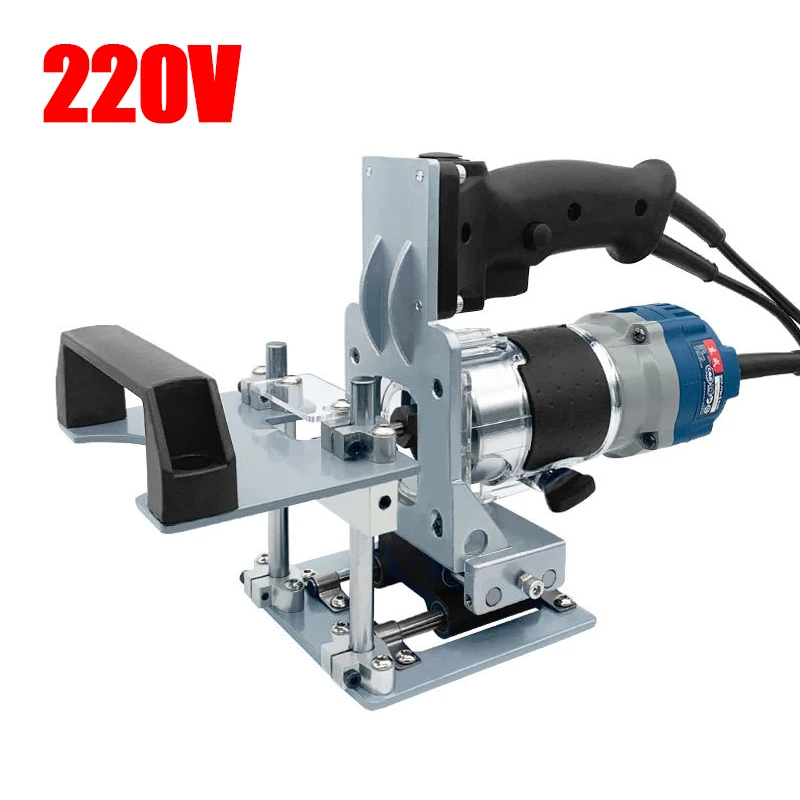 

Mortising Jig For Trimming Machine 2 in 1 Slotting Bracket Invisible Fasteners Punch Locator Linear Track Woodworking Tool