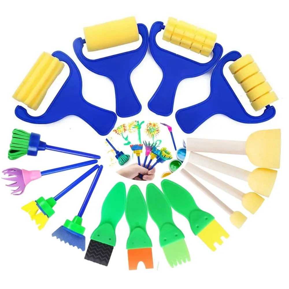 

Набор из 4 моющихся губок-кистей для рисования, для творчества и декора, инструмент для рисования, креативный подарок YMY