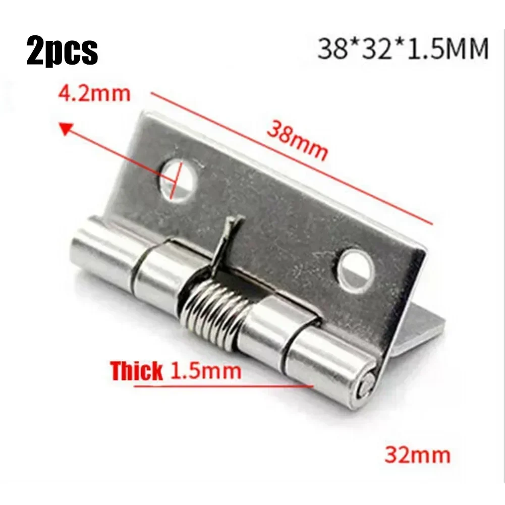 For Windoww Cabinets Jewelry Box 2pcs/set Self Closing Springs Door Hinge Stainless Steel Hardware 1/1.5/2 Inch