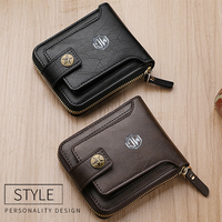 PU Leather Car Buckle Zipper Coin Pocket Card Holder Clutch Wallet For Morris Garages MG 6 3 5 7 TF ZR ZS HS GS GT Hector RX5