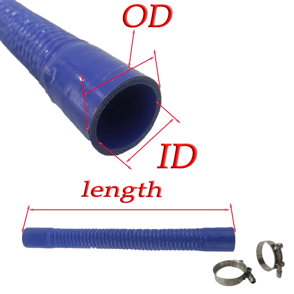 

ID16-110mm Blue Car Connection Silicone Hose High Pressure High Temperature Steel Wire Braided Hose