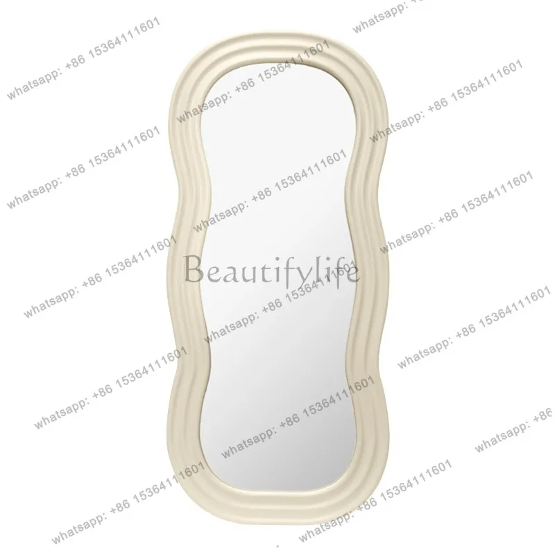 

Modern Cloud Mirror Girls Irregular Korean Style Aesthetic Floor Mirror Wavy Makeup Frame Spiegel Wand Living Room Decorations