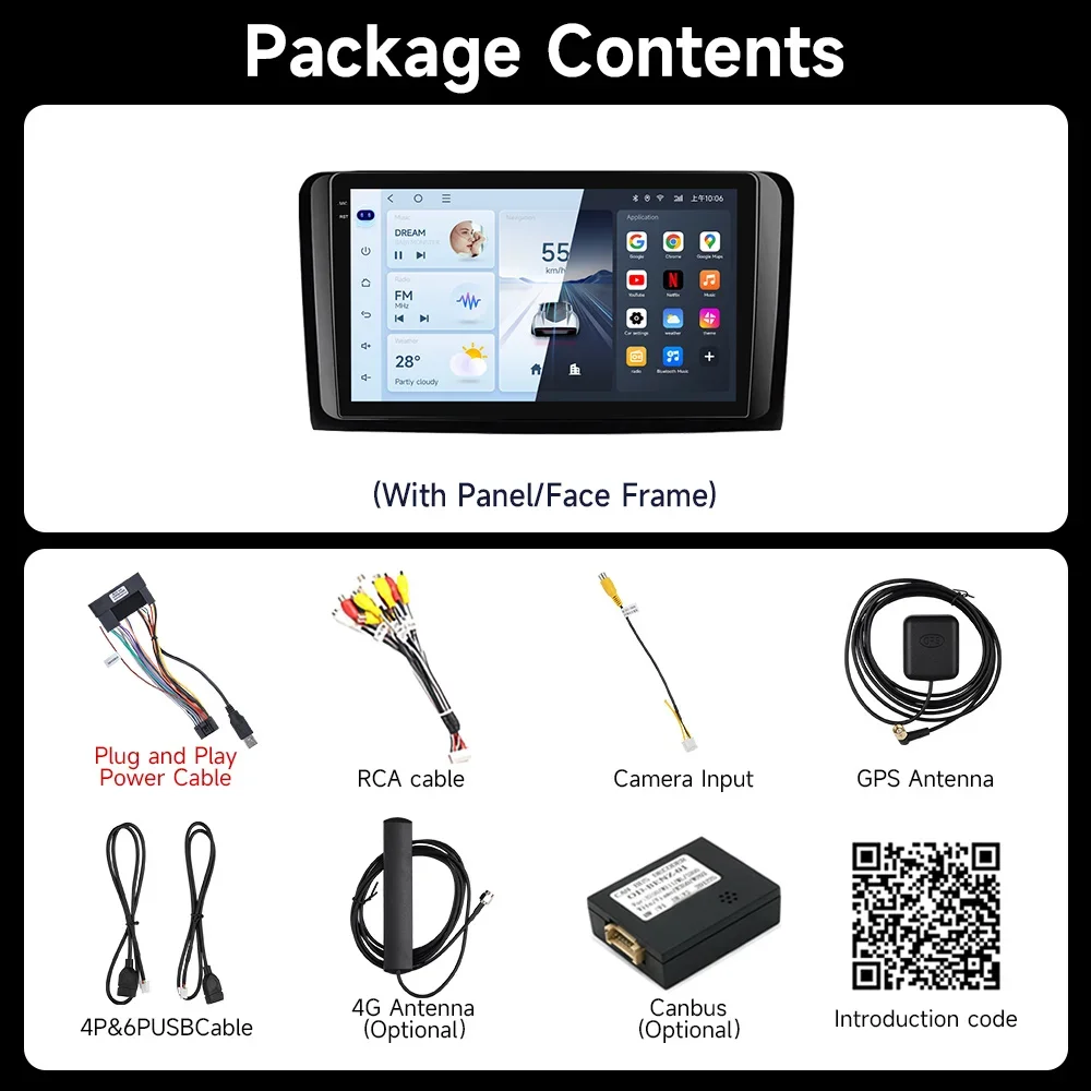 JIUYIN  Android 15 Car Radio For Mercedes Benz M-Class W164 GL-Class X164 ML GL 2005-2012 wireless CarPlay Android Auto 2din DVD