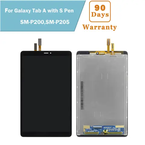 8 cali dla Samsung Galaxy Tab A z piórem S Pen SM-P200 SM-P205 wyświetlacz LCD ekran dotykowy digitalizacja montażu