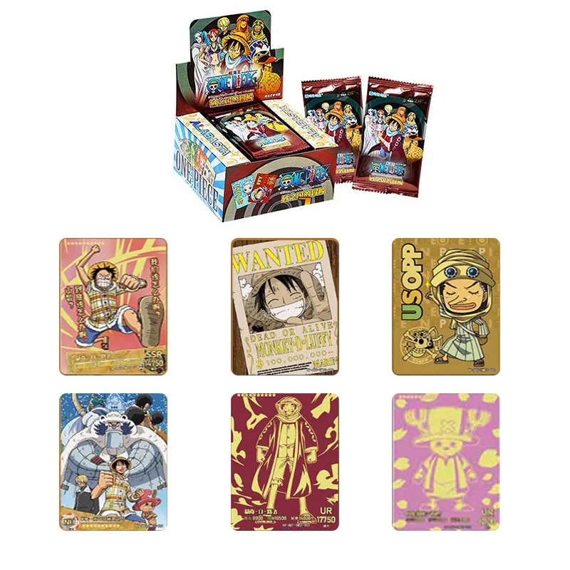 Tek parça koleksiyon kartları kız Booster kutusu paketleri Anime Tcg 25th yıldönümü Cartas Luffy Sanji Nami oyun kartları