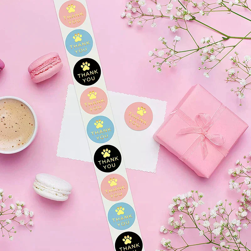 

Наклейка с принтом собачьих лап, этикетки с благодарностью, уплотнительная наклейка, декоративная наклейка, этикетки, наклейка на конверт, наклейка с животными