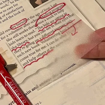 50 sayfalık şeffaf yapışkan notlar yaratıcı kore buzlu Memo Pad çocuklar için Simpliciy Stationer yazma işaretleyici yapışkan notlar
